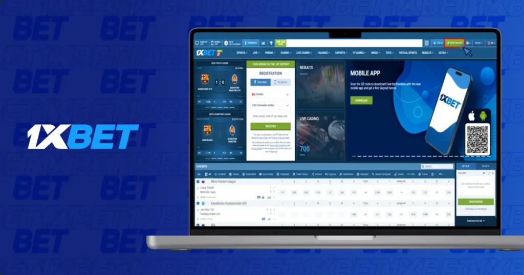 Logging into the 1XBet APP Spain